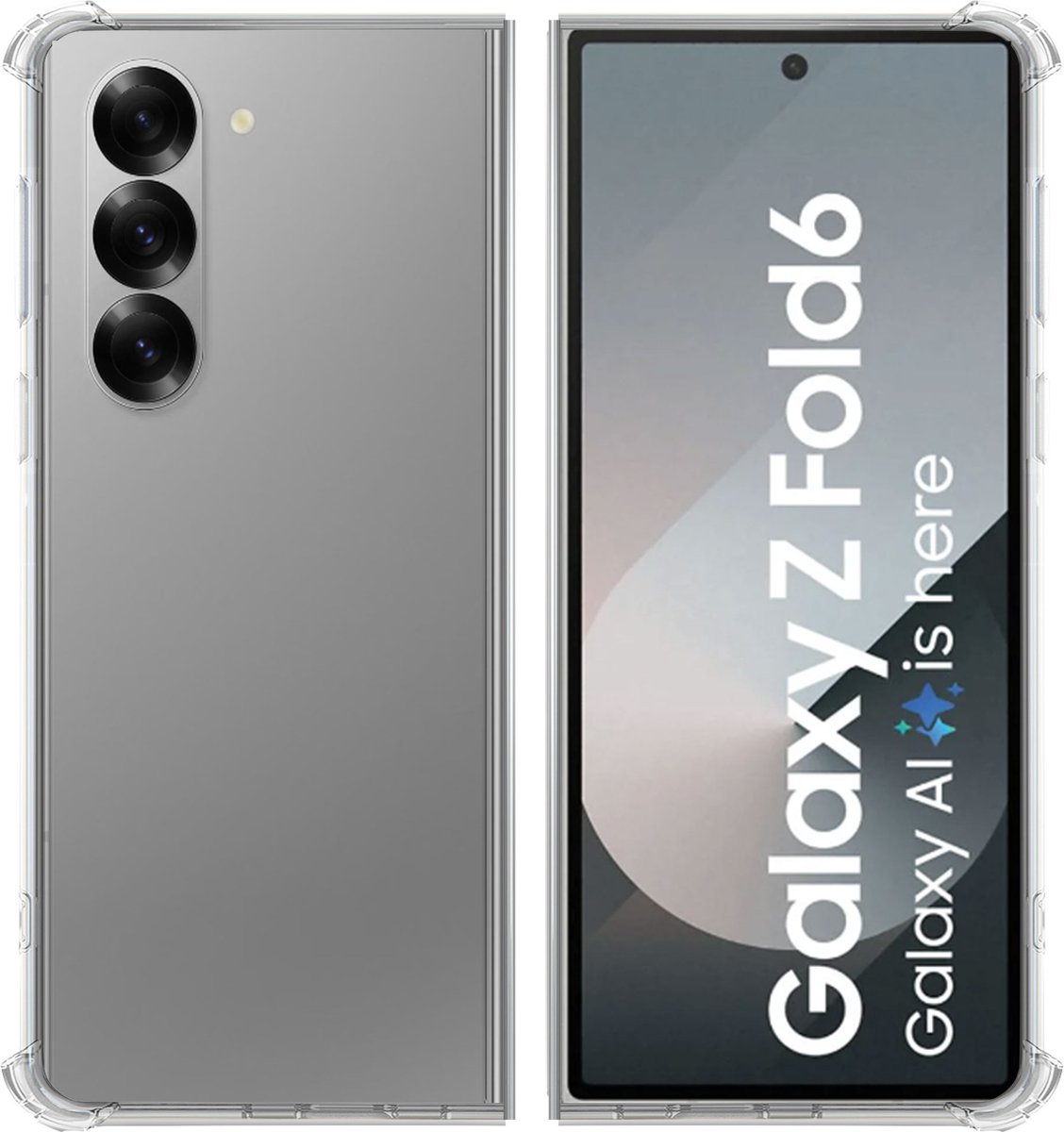 Hoesje geschikt voor Samsung Galaxy Z Fold 6 – Extreme Shock Case – Case Transparant