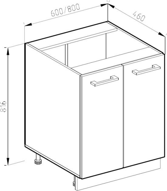 Vicco Élément bas de cuisine R- Line, Rouge bordeaux brillant/Chêne doré puissant, 60 cm, Chêne WB