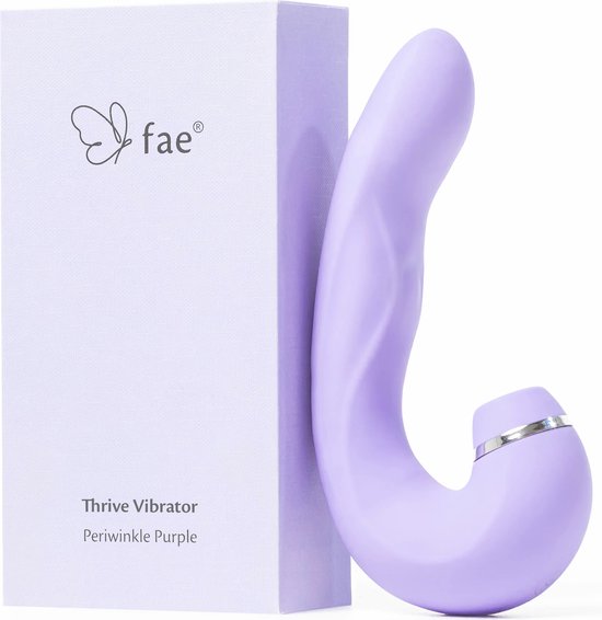 Foto: Fae vibrator voor vrouwen clitoris g spot stimulator zuig en druk functie penetratie dildo sex toys voor vrouwen en koppels seksspeeltjes thrive series periwinkle purple