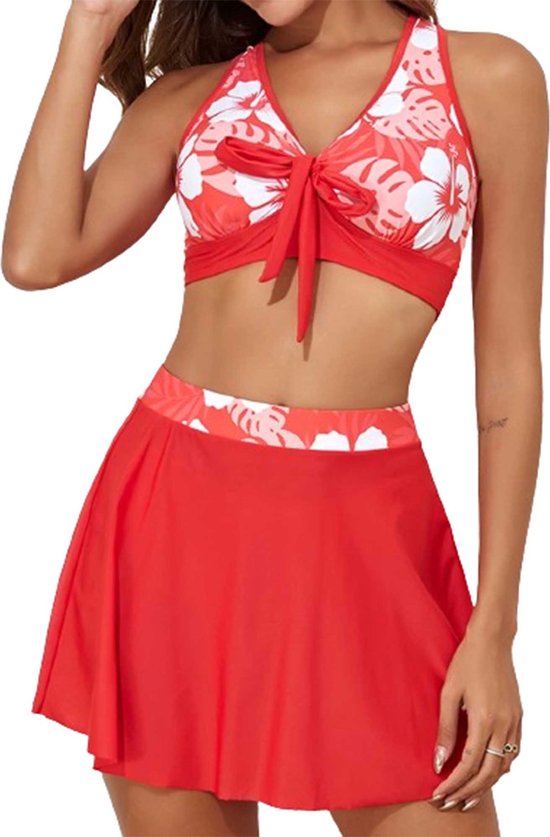 Genfien Dames bikini set V-hals triangel bikini sexy lage taille badmode tweedelig badpak zwempak, legergroen, M