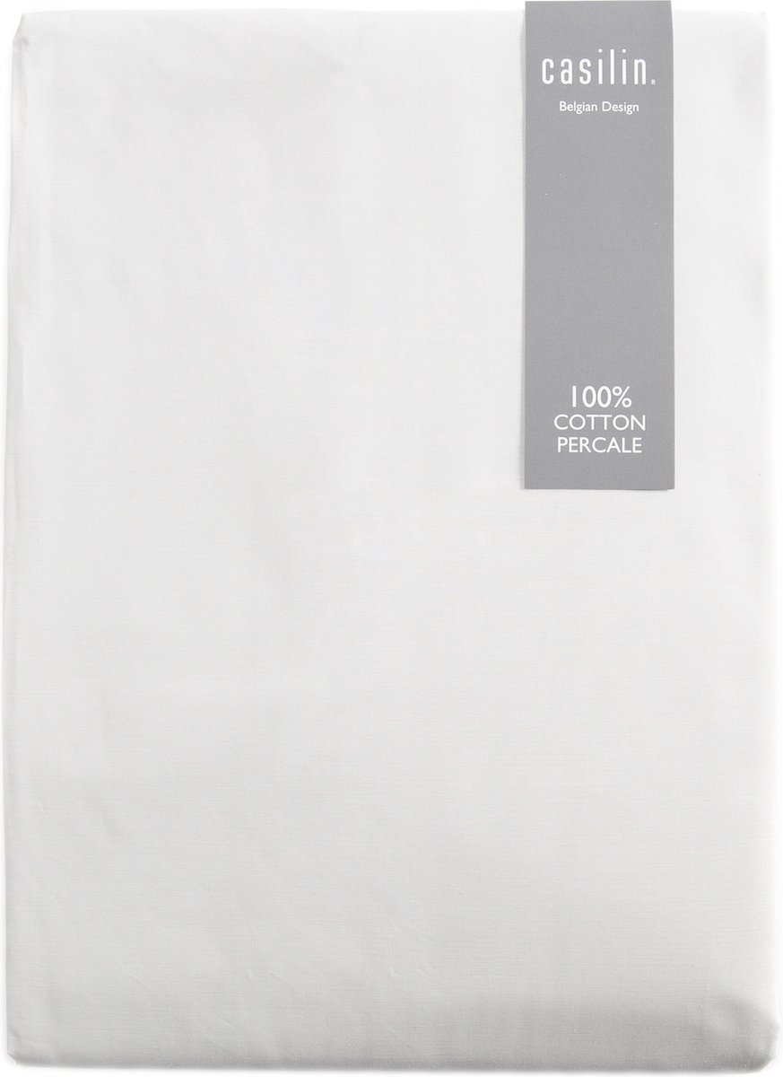 Casilin - Luxe Hoeslaken - 100% Perkal Katoen - Gebroken wit - 140x200cm