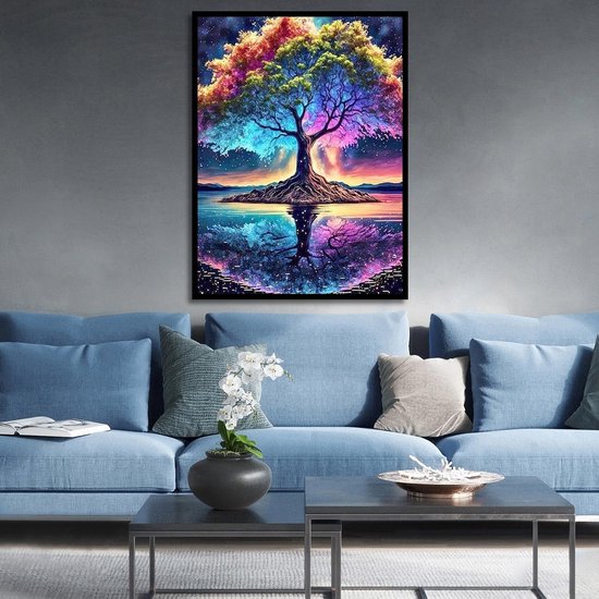 BOTC Peinture de diamants Adultes – Peinture de diamants Enfants – Forfait complet de Peinture de diamants – Arbre – 30 x 40 cm
