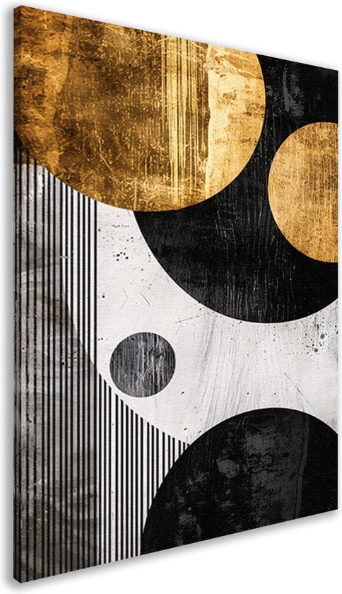 Texturen wanddecoratie - Abstracte kunst schilderij - Schilderijen canvas Art Deco - Schilderij vintage - Muurdecoratie canvas - Decoratie slaapkamer canvas 80x120 cm