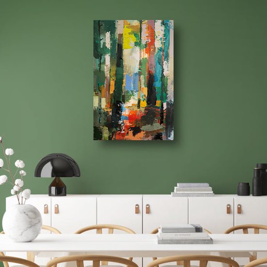 Décoration murale expressionnisme abstrait - Tableaux d'art moderne - Peinture sur toile Salon - Décoration murale classique - Toile cuisine - Toile de décoration murale chambre 60x90 cm