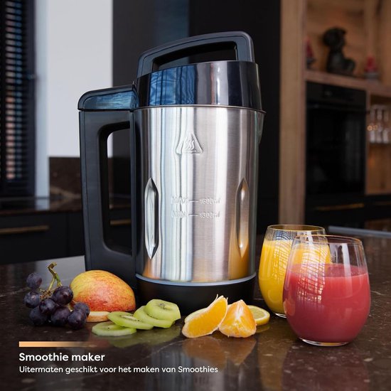 Hoge Kwaliteit Zwarte Soepmaker en Blender in 1 - Soupmaker - Soep Maker voor Thuis - Blender met Kookfunctie - Voor 8 Personen - 1.6L van Nutribullet — afbeelding 3