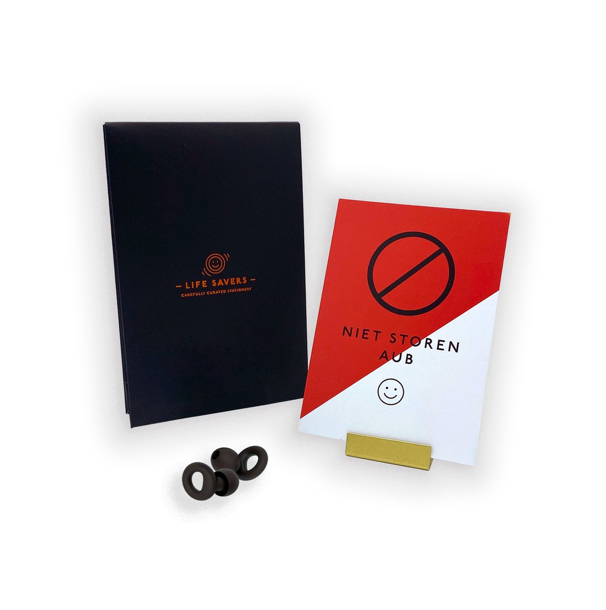 Goedkoopste LIFE SAVERS | Focus Set | Earplugs to Focus | Focuskaartje/Niet Storen | Oordoppen en focuskaartje om te concentreren | Oordopjes | Focuskaart | Niet Storen | Concentratie | Focus | Noice Cancelling | 27dB | Stijlvol | Cadeau | Cadeauset | Zwart