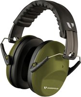 Vanderfields V-Slick - Gehoorbeschermer voor Volwassenen – 26 dB SNR Hoge Geluidsdemping – Opvouwbaar en Comfortabel – Concentratie, Klussen, Tuinieren, Schietsport - Groen