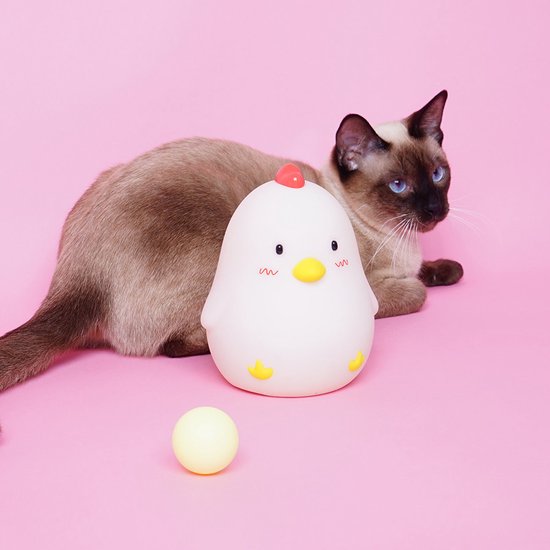 MUID Wakeup Chicken Lamp - Nachtlampje kinderen - Wekker - Siliconen - Dimlicht - Oplaadbaar van MUID — afbeelding 3