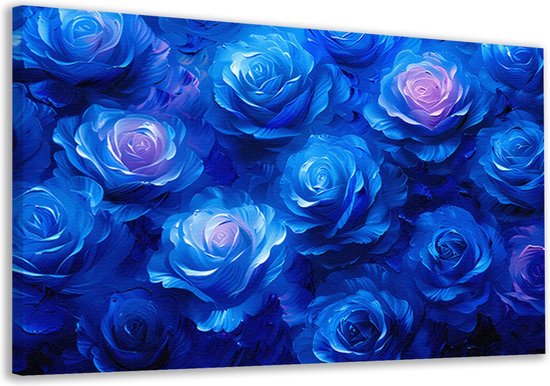 Foto: Rozen schilderijen bloemen schilderij muurdecoratie bladeren schilderij vintage canvas decoratie kamer canvas 70x50 cm