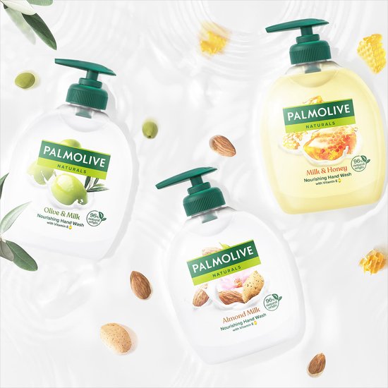 Palmolive Naturals Amandel Handzeep - 4 x 500ml - Milde Handzeep - Voordeelverpakking