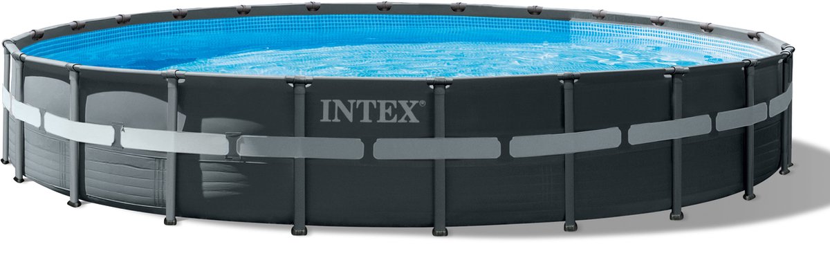 Intex Opzetzwembad - Ultra XTR Frame - 732 x 132 cm - Antraciet - Met accessoires