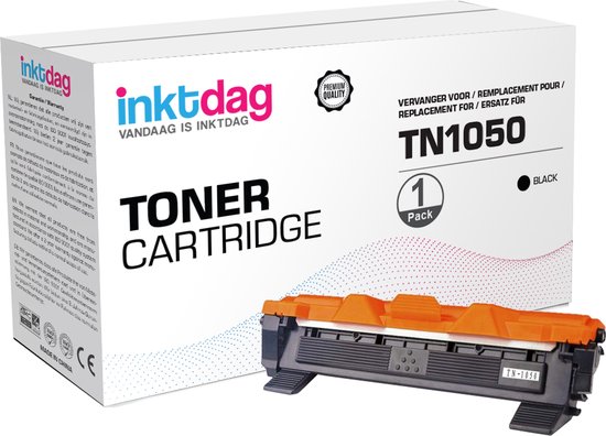 Cartouche de toner noir Brother TN1050 de marque d'encre (1 pièce) adaptée aux imprimantes Brother DCP-1510, DCP-1511, DCP-1512, DCP-1610 W, DCP-1612 W, HL-1110, HL-1111, HL-1112, HL -1210W, HL-1212W, MFC-1810, MFC-1811, MFC-1910 W