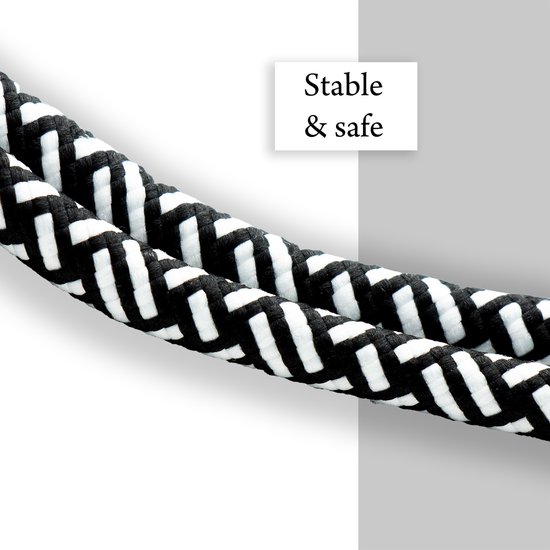 Chaîne de téléphone portable Cadorabo pour Vivo Y70 en NOIR - BLANC - Étui pour téléphone portable avec cordon de sangle réglable à accrocher autour du cou