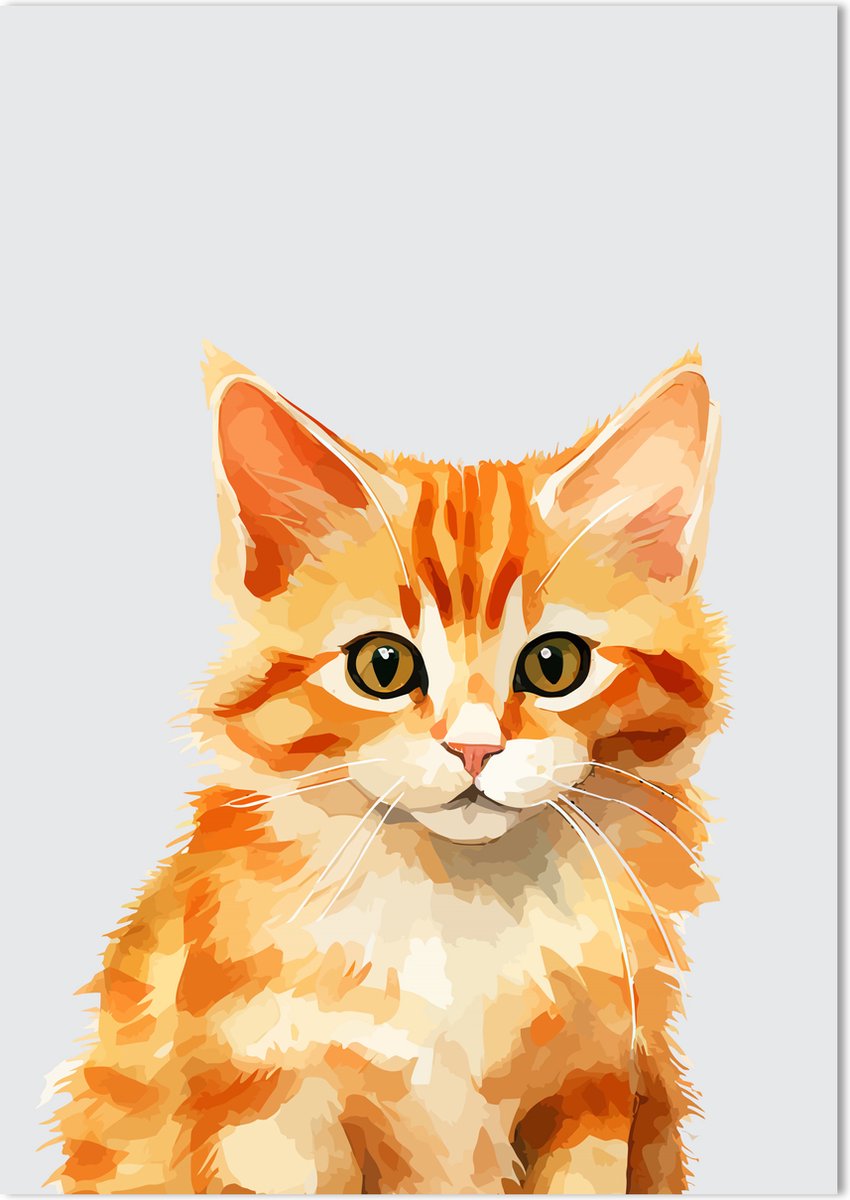Kitten Poster 70 x 50 cm - Poster Kinderkamer - Dierenposter - Babykamer decoratie