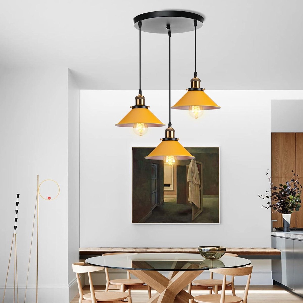 IDEGU Retro hanglamp, vintage industriële kroonluchter