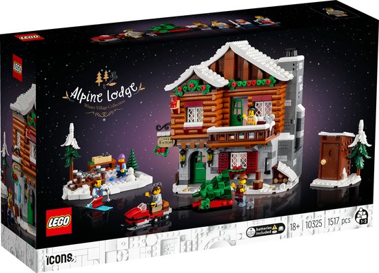 LEGO 10325 Icons Skihut Modelhuis Bouw en Decoratie Set