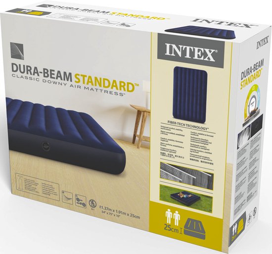 Intex Classic Downy Luchtbed - 191x137x25 cm