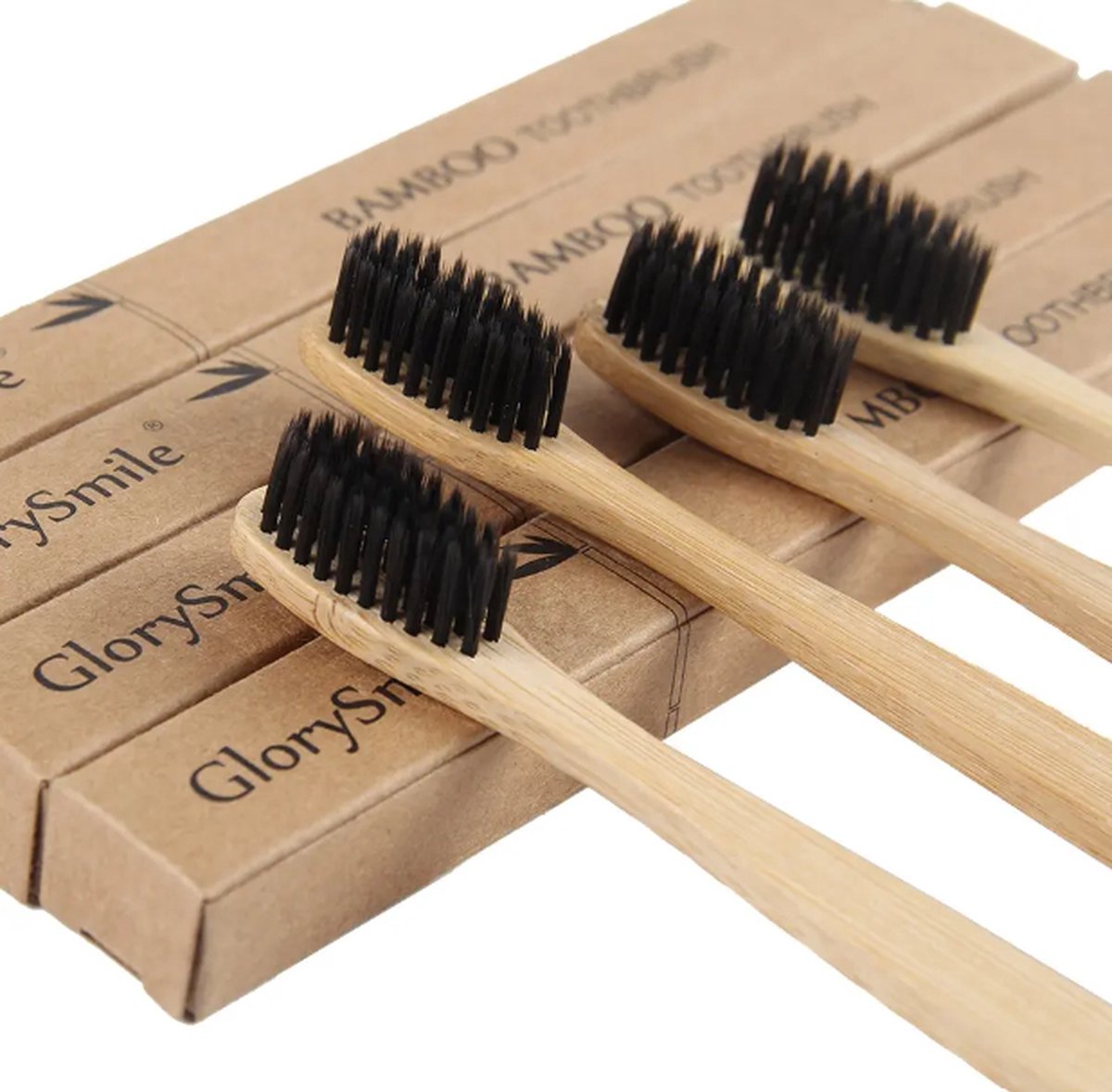 Goedkoopste Glory Smile - Premium bamboe tandenborstel - Tandenborstel voor wittere tanden - Soft/ Medium - Duurzaam - BPA-vrij, toxic-vrij, houten ecologische tandenborstel