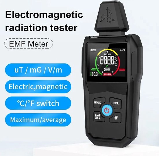 Foto: Elektromagnetische stralingsdetector emf hoge precisie elektromagnetische golfstraling meetinstrument