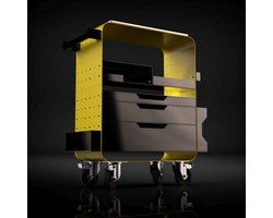 Impala Mobile Workstation Yellow | Tattoo, Visagie, PMU, Beautysalon, Nagelstudio, Make-up | Kruk | Stoel | Workstation | Salon & Studio Inrichting | Tatoeage Studio | Spa | Massage Tafel | Schoonheidssalon Schoonheidsspecialiste | Kapper |