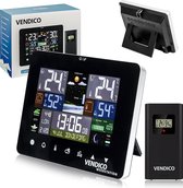 Vendico Weerstation Binnen en Buiten -Draadloos Weerstation met Buitensensor - Hygrometer - Thermometer - Kleurendisplay