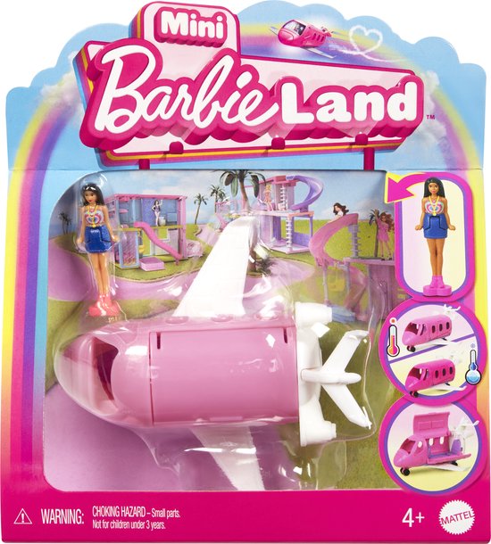 Foto: Barbie mini barbieland vliegtuig met barbiepop