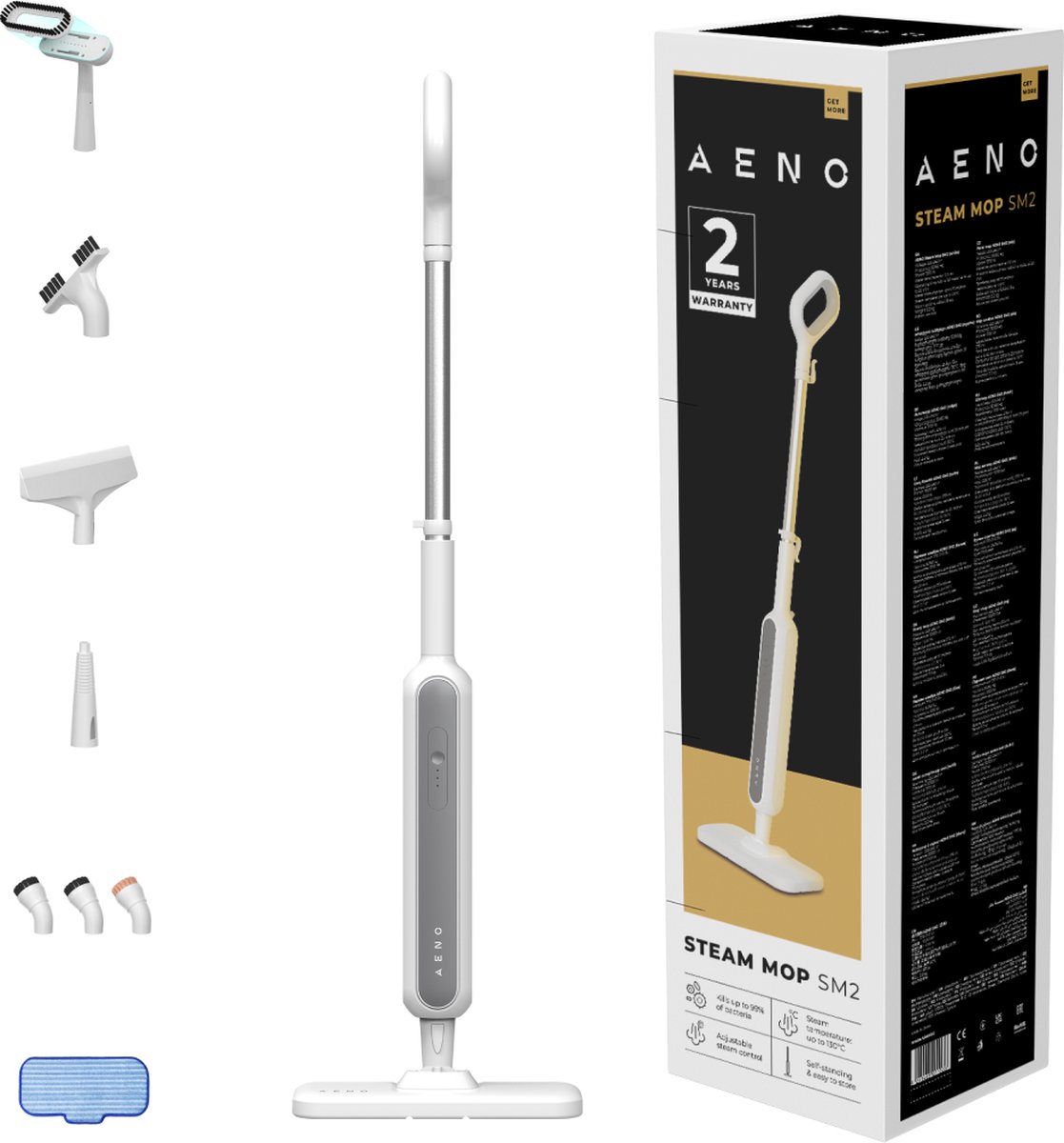 AENO SM2 stoomreiniger + 6 accesoires