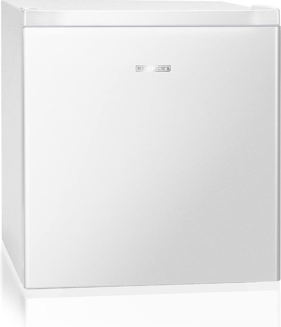 Mini koelkast wit 45L met vriesvak, stil 39dB, energiezuinig 80 kWh, omkeerbare deur, glasplank