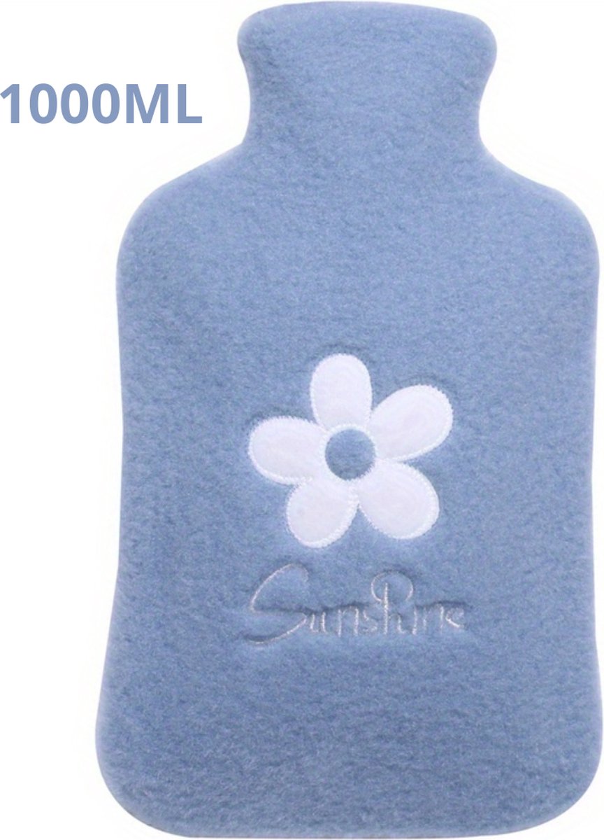 Goedkoopste Nivard Warmwaterzak - Knuffel Kruik - Warmwaterkruik - Warmtekussen - Warmtekruik - Bag - 1000ML - Blauw