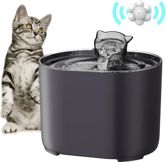 USB-Drinkfontein voor Kat & Hond – Drinkfontein Kat Draadloos – Waterbak en Waterfontein Kat – Draagbaar & Draadloos - Drinkbak Hond – Drinkfontein Kat RVS