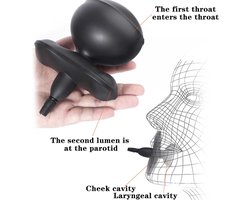 Opblaasbare mond gag - Knevel - Grote gag - Dubbele functie - Siliconen - Terughoudendheid