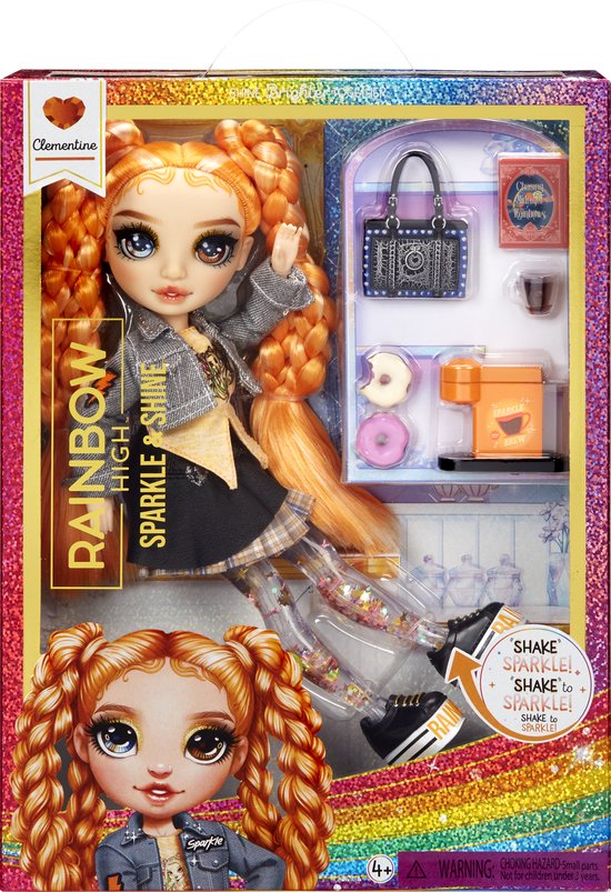 Rainbow High Sparkle & Shine - Modepop - Clementine (oranje) van Merkloos — afbeelding 2