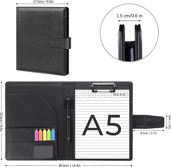 IBOWZ A4 Klembord Map A4 Map Conferentiemap PU Lederen Portfolio Binder Met 4 Ring Padfolio Zakelijke Map Stijlvol Interview Portfolio Beschermhoes Voor Organizer Kantoor Reizen School IBOWZ A4 Klembord Map A4 Map Conferentiemap PU Lederen Portfolio Binder Met 4 Ring Padfolio Zakelijke Map Stijlvol Interview Portfolio Beschermhoes Voor Organizer Kantoor Reizen School