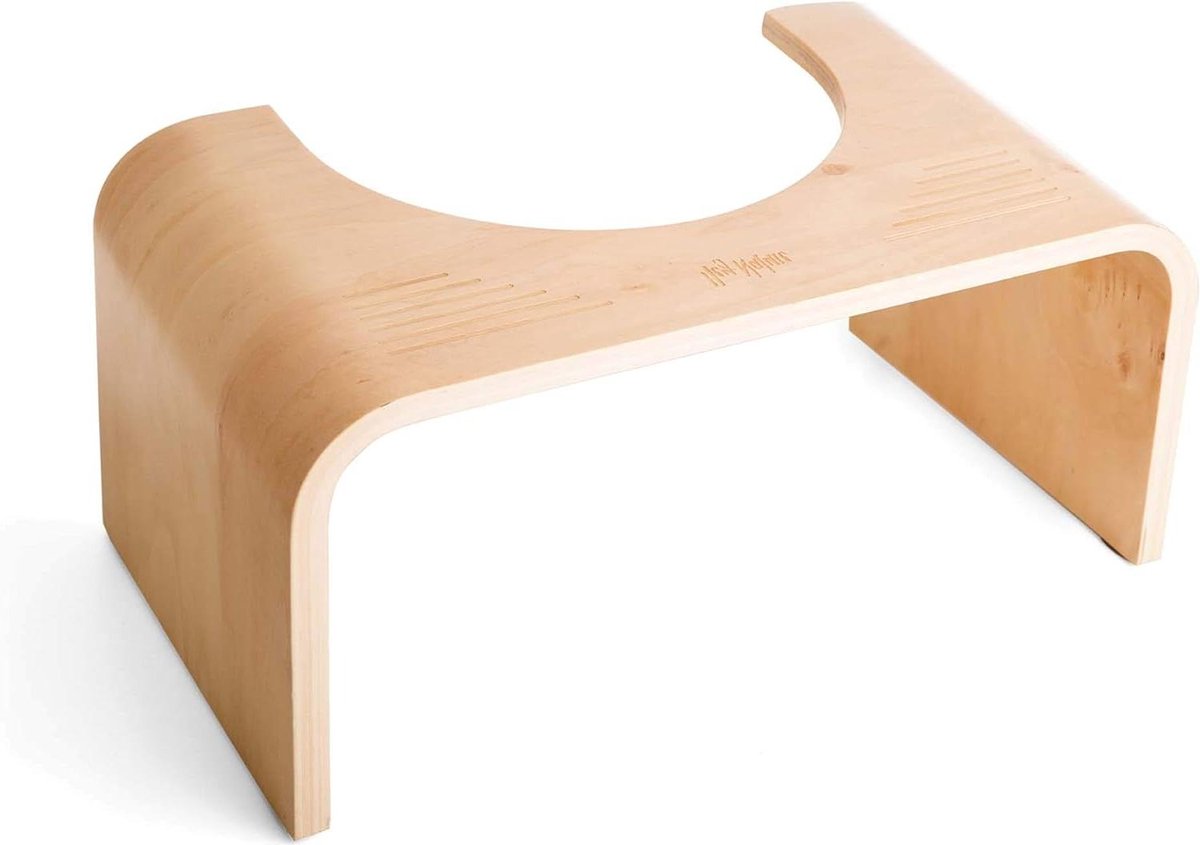 Houten kruk fysiologisch toilet van FSC-hout tegen aambeien verstopping volwassenen prikkelbare darm - Houten voet - Toiletverhoger voor gezondere stoelgang