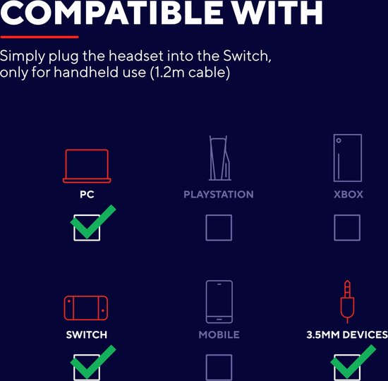 Trust GXT 416S Zirox - Casque de Gaming filaire - pour Nintendo Switch - 3,5 mm - Stéréo - Rouge/ Blauw