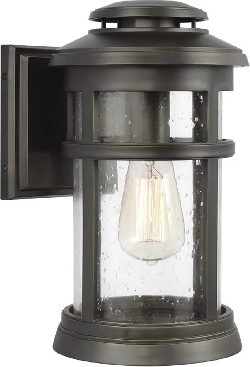 Feiss LED Wand Buitenlamp Newport | 1X E27 Max 60W | IP44 | Dimbaar | Antique Bronze