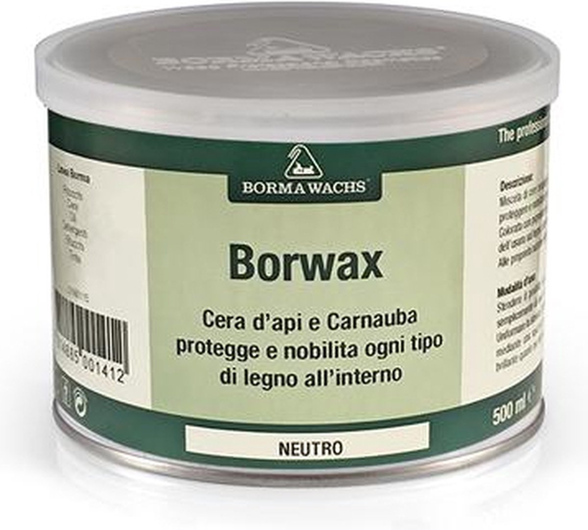 Borma Wachs Borwax Meubelwas pasta Antiek Bruin - 5 liter