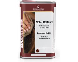 Borma Wachs Meubel Restauro restauratie olie kleur Donker Hout - 500ml