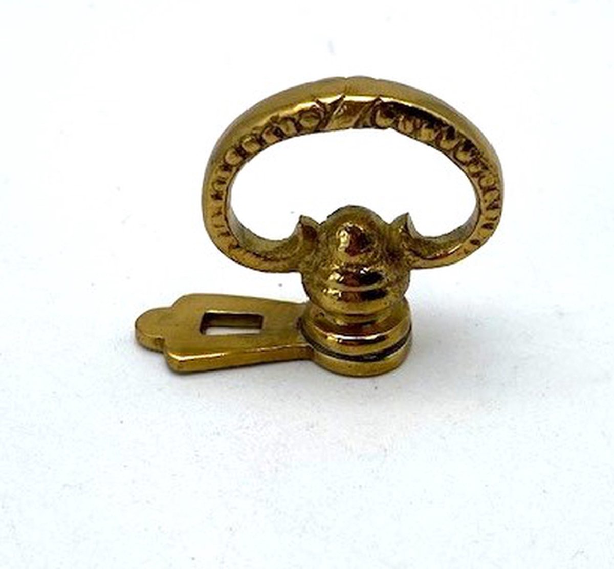 Ringgreep Messing Glanzend 'Louis XIV' 12x36mm