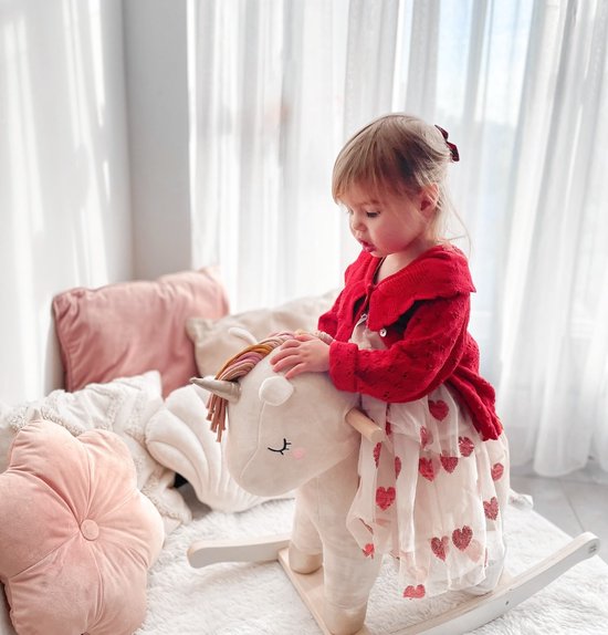 Petite Amélie Hobbelpaard Eenhoorn 'Lara' – Schommelstoel voor Baby – Hobbeldier voor een Wereld vol Magie & Fantasie - Vanaf 1 Jaar