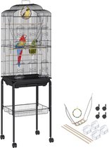 Bol.com Papegaaienkooi – Parkietenkooi Op Voet & Wieltjes – Grote Vogelkooi Voor Binnen – Voliere – Vogel Speelgoed - Vogelkooie... aanbieding