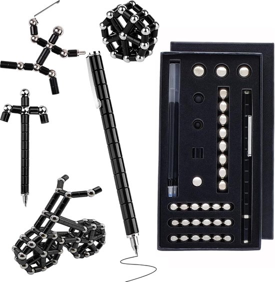 Tigerhu Fidget-pen, magneetstift, balpen, gepersonaliseerd cadeau voor mannen, grappige magneetpen, verjaardagscadeau voor anti-stress, speelgoed voor tieners, kinderen, vaderdagcadeau, blauw