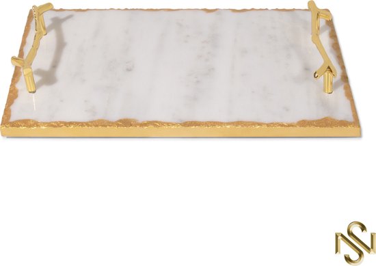 San Naila- Goldie Tray- Marmer- Goud- Dienblad- Decoratie