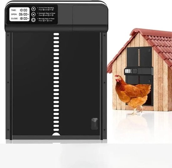 RUN-CHICKEN deur, automatische kippenhokdeur met batterij