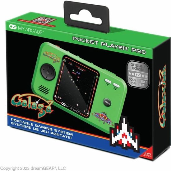 My Arcade Pocket Player Galaga Draagbaar Retroconsole Transparant One Size / EU Plug