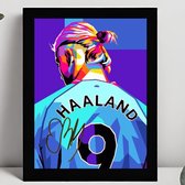 Erling Haaland Ingelijste Handtekening – 15 x 10cm In Klassiek Zwart Frame – Gedrukte handtekening – Borussia Dortmund - Voetbal Legend - Football - Manchester City