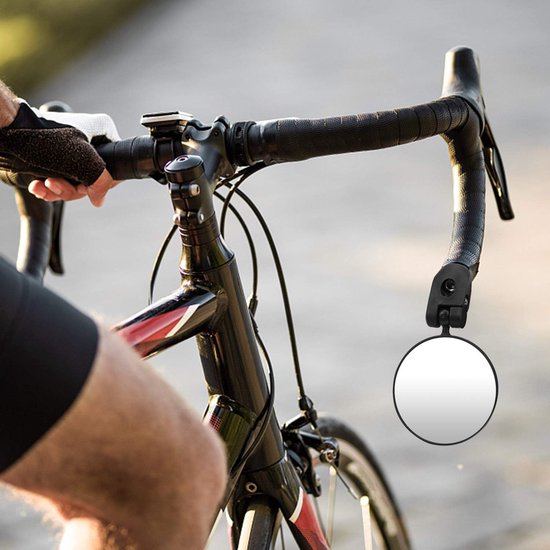 2 Stuks Fiets Achteruitkijkspiegel, Verstelbare Scooter Achteruitkijkspiegel Universeel voor Rolstoelfiets-8cm Diameter Grote Convexe Lens, Ronde Vorm, Hoge Definitie Spiegel