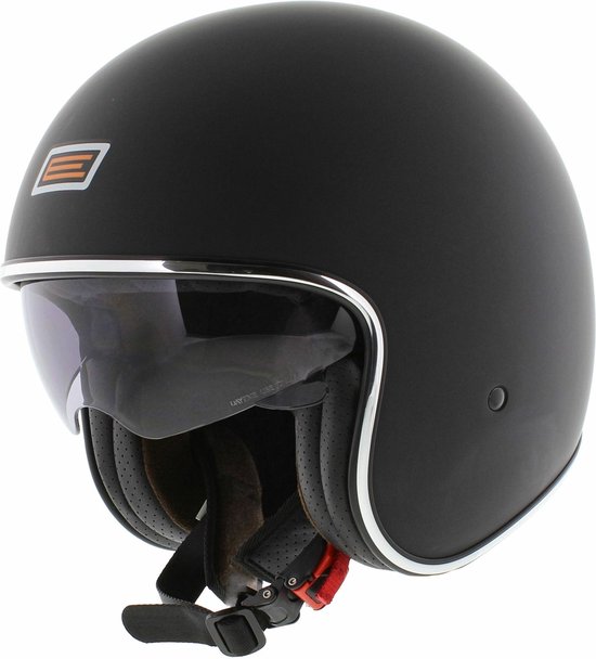 Motorhelm Jet, ECE 22-05 goedgekeurd, zwart mat, Custom Scooter Naked, maat XS