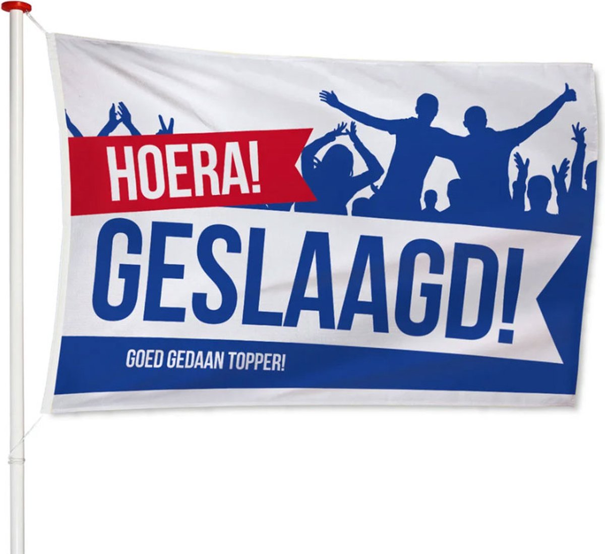 Geslaagd Vlag 150x225cm - Kwaliteitsvlag - Geschikt voor buiten - Geslaagd - Feestvlag