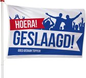 Geslaagd Vlag 150x225cm - Kwaliteitsvlag - Geschikt voor buiten - Geslaagd - Feestvlag